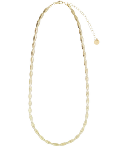 Herringbone Twist Metal Chain Anklet