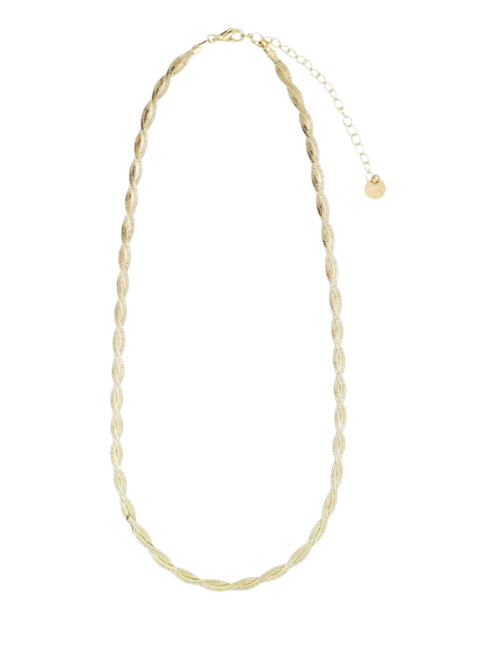 Herringbone Twist Metal Chain Anklet