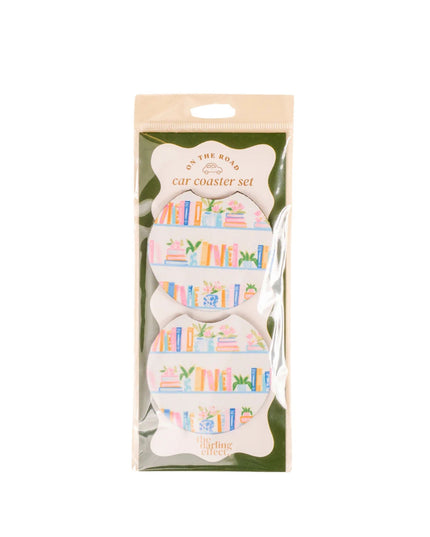 Book Shelfie On The Road Car Coaster Set