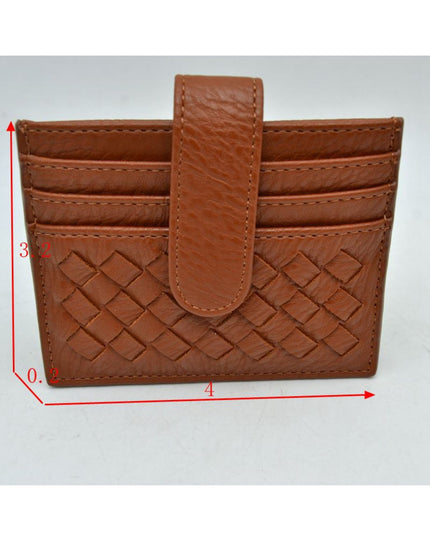 Snap Closure Woven Credit Card Holder