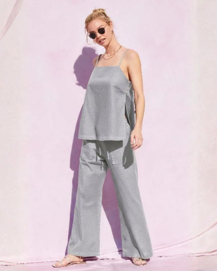 Wide Leg Linen Pants