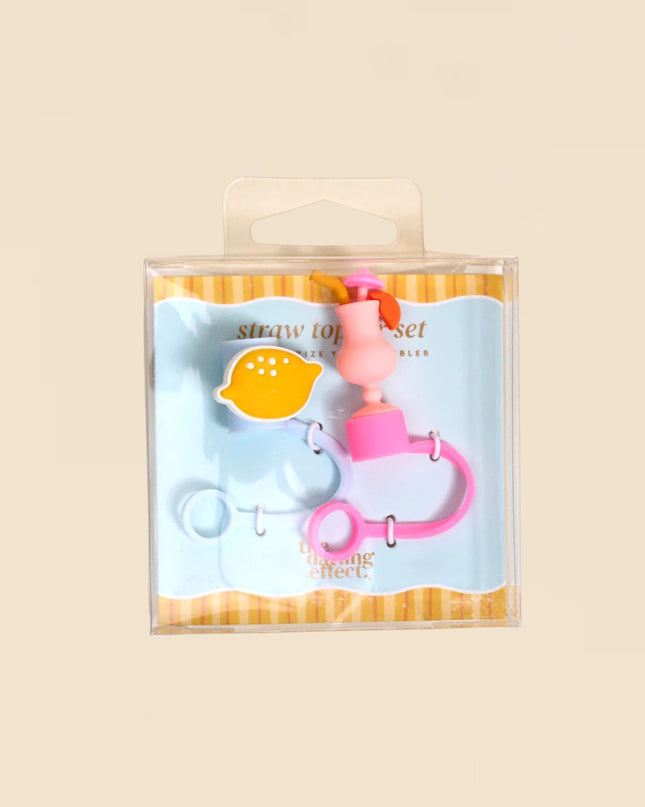Limoncello Love Straw Topper Set