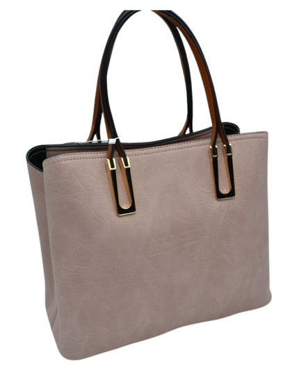 Chestnut Strap Shoulder Bag With Rustic Finish