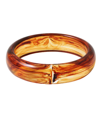 Medium Wide Resin Bangle Bracelet