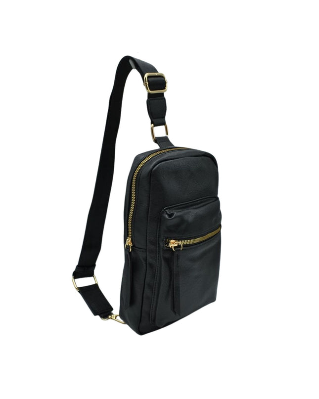 Single Strap Multi Zip Sling Bag