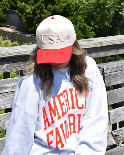 USA Tonal 3D Puff Embroidery Two Tone Trucker Hat