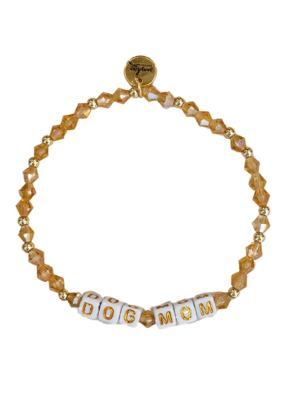 Dog Mom Letter Block Bracelet