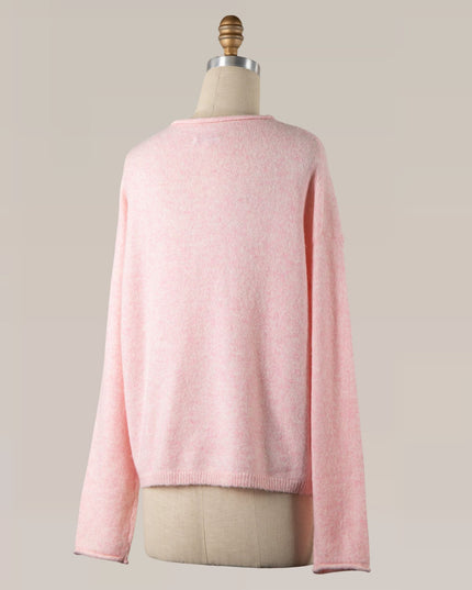Soft Ribbed Bottom Button Down Cardigan Sweater