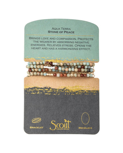 Beaded Stone Wrap Bracelet/Necklace