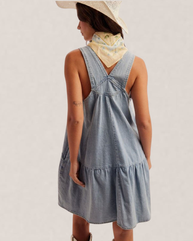 Overall Denim Mini Dress