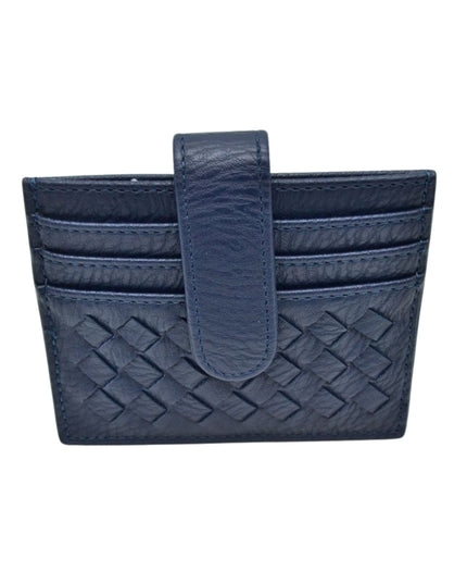 Snap Closure Woven Credit Card Holder