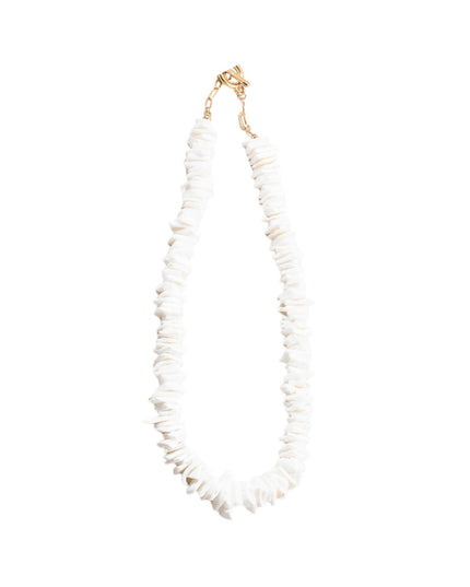 Chipped White Puka Seashell Toggle Necklace