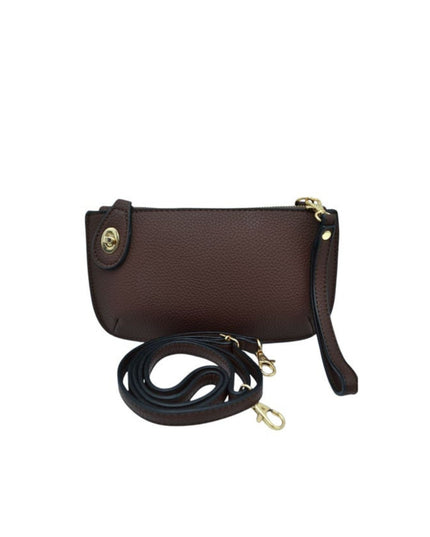 Twist Closure Small Wristlet Crossbody Bag