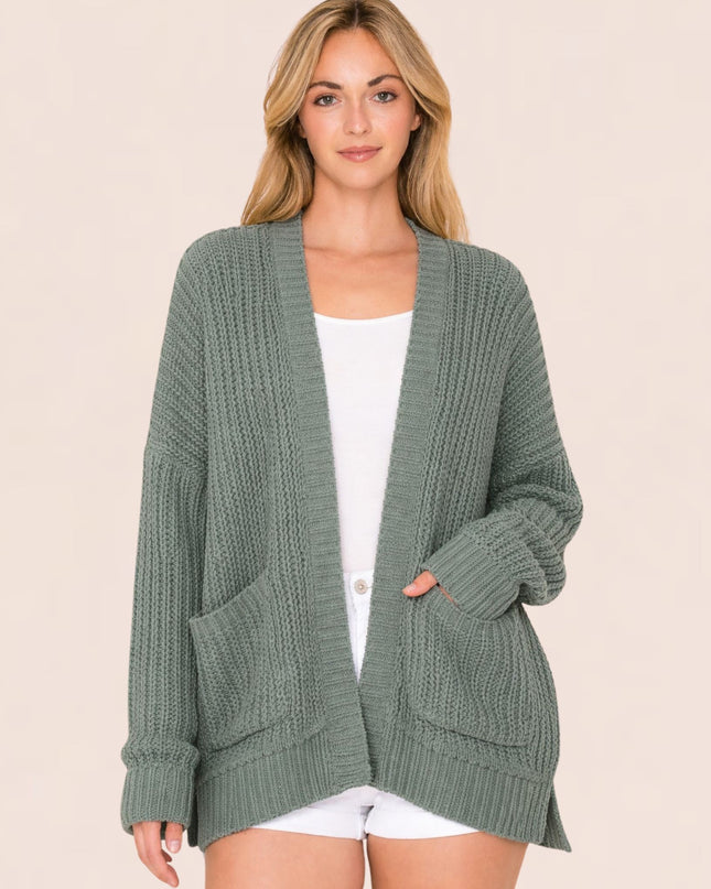 Chenille Cable Knit Cardigan