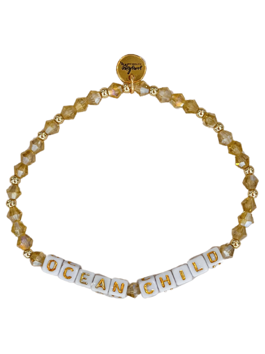 Ocean Child Letter Block Bracelet