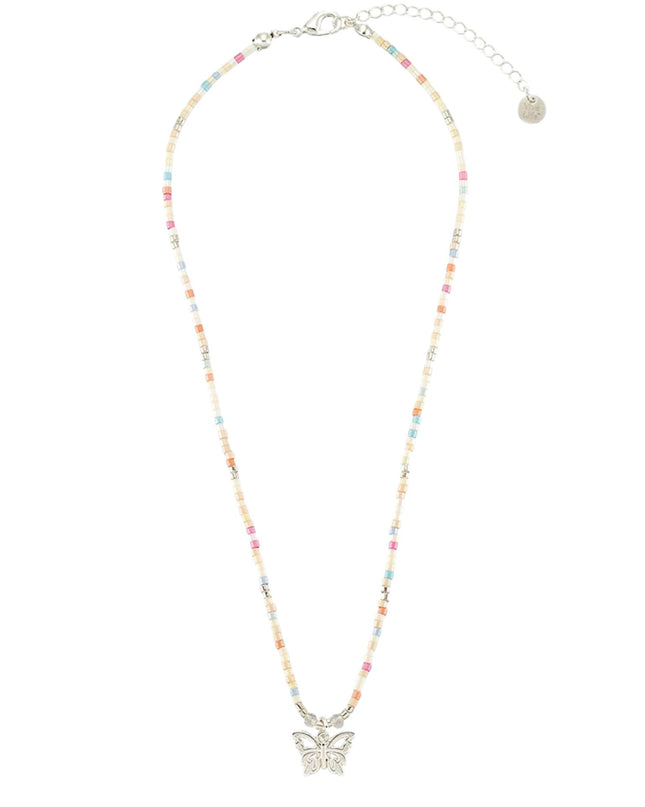 Butterfly Charm Beaded Necklace
