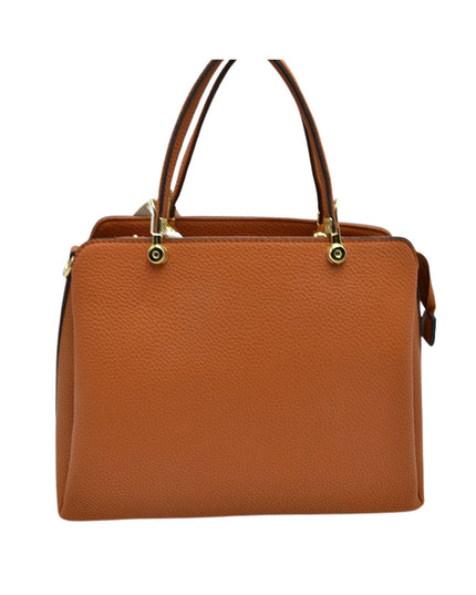 Solid Clutch Hand Bag With Gold Clasps