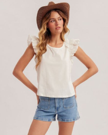 Ruffle Short Sleeve Top