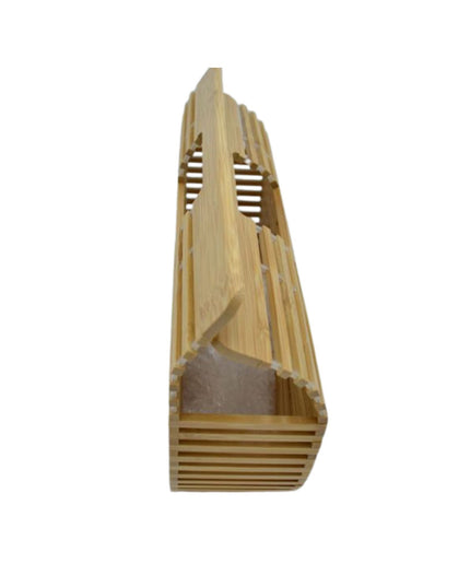 Large Open Bamboo Clutch Half Moon Bag