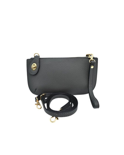 Twist Closure Small Wristlet Crossbody Bag