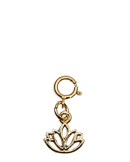 Cut Out Lotus Flower Gold Charm