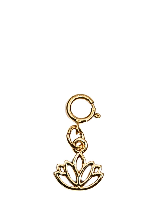 Cut Out Lotus Flower Gold Charm