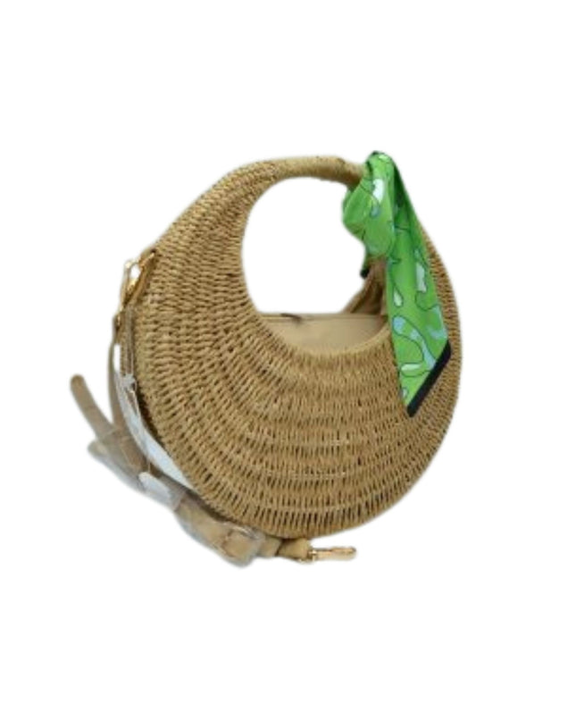 Circle Structure Woven Bag