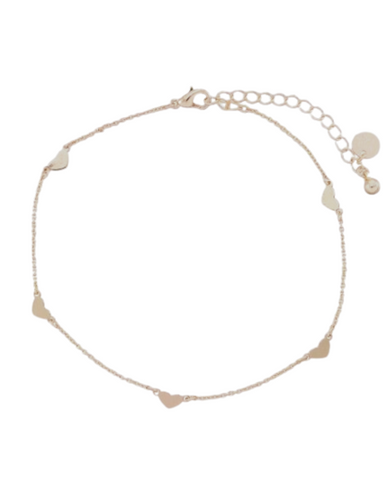 Heart Station Chain Anklet