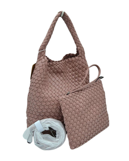 Woven Shoulder Bag & Wristlet