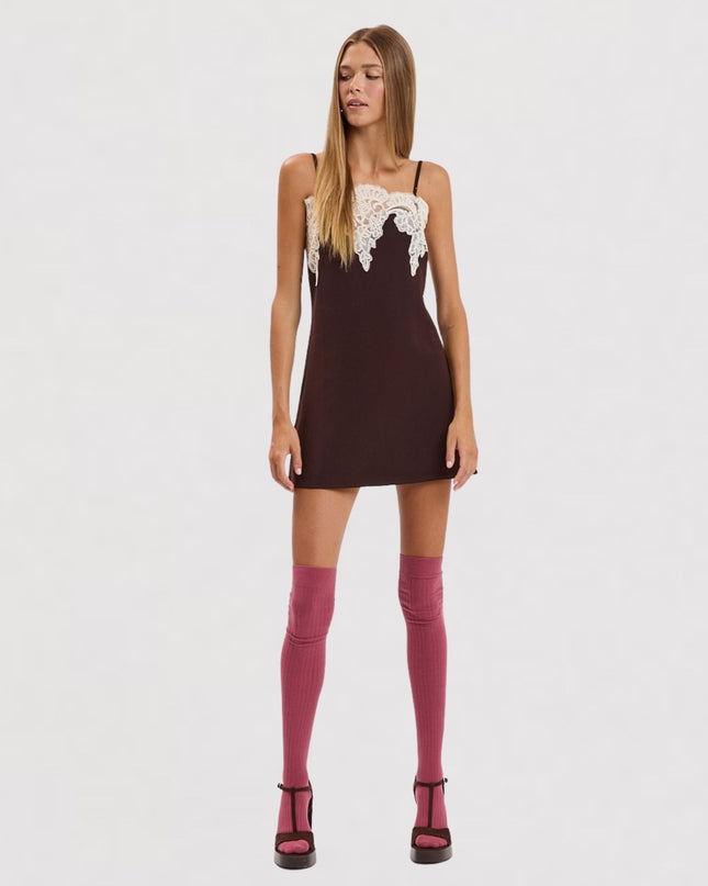 Top Lace Detail Mini Dress