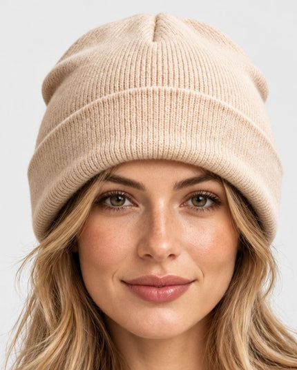 Soft Satin-Lined Solid Knit Winter Beanie Hat