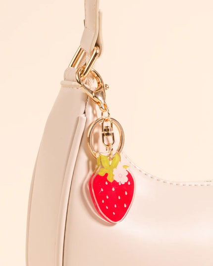 Strawberry Acrylic Keychain Bag Charm