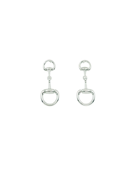 Metal Buckle Link Stud Droplet Earrings