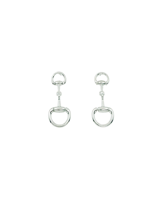 Metal Buckle Link Stud Droplet Earrings