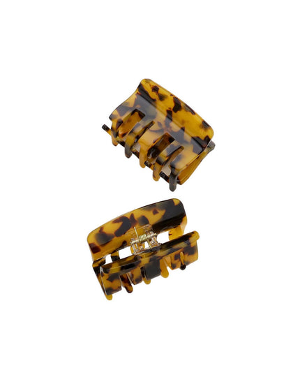 Tortoise Small Rectangle Hair Claw Clip