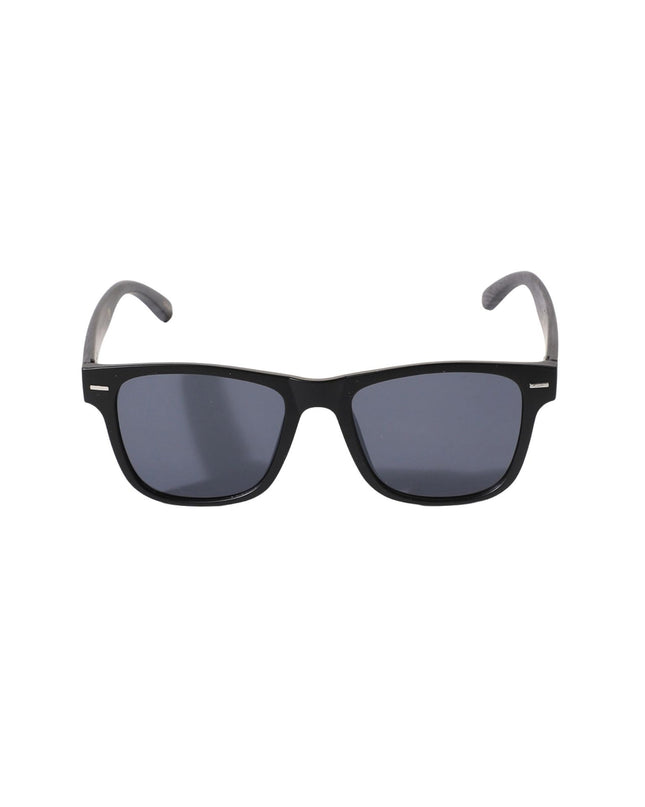 Square Shape Frame Wood Side Sunglasses
