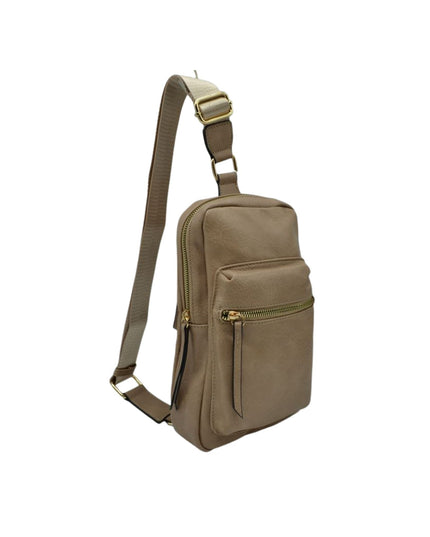 Single Strap Multi Zip Sling Bag