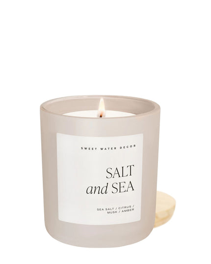 Salt & Sea 15oz White Jar Soy Candle
