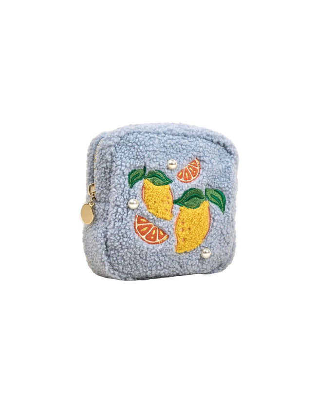 Citrus & Pearls Square Teddy Pouch