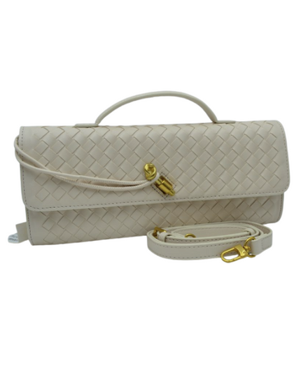 Woven Skinny Clutch Crossbody Bag