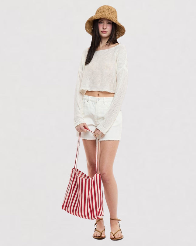 Frayed Hem Regular Waist Denim Shorts