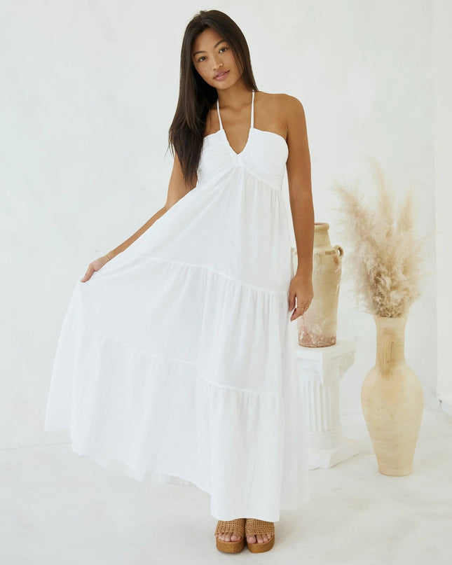 Carlotta Tie Back Flowy Maxi Dress