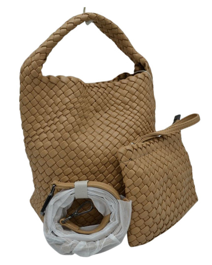 Woven Shoulder Bag & Wristlet