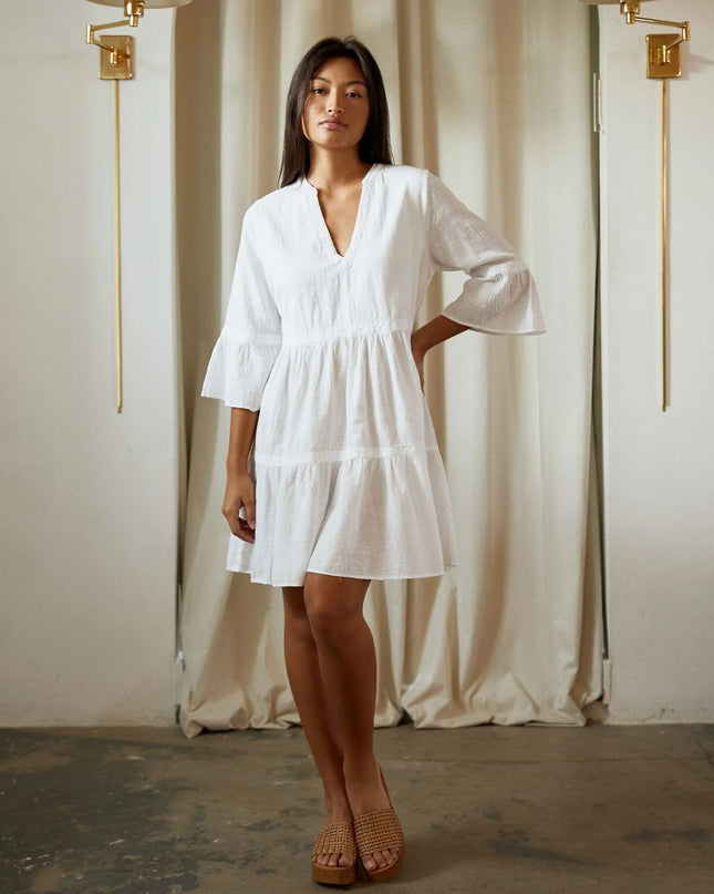 Gabbi V Neck Crochet Detail Dress
