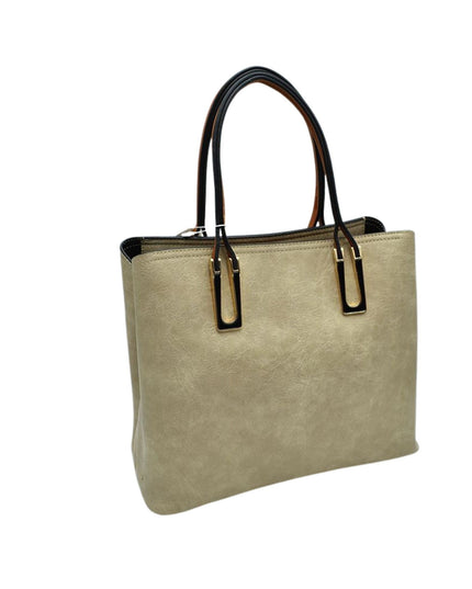 Chestnut Strap Shoulder Bag With Rustic Finish