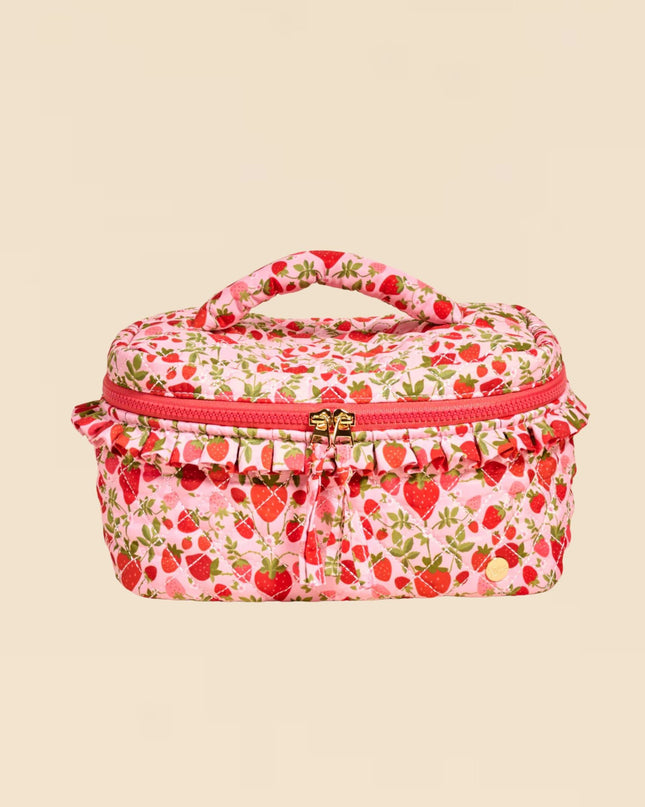 Strawberry Fields Glam & Go Quilted Cosmetic Bag