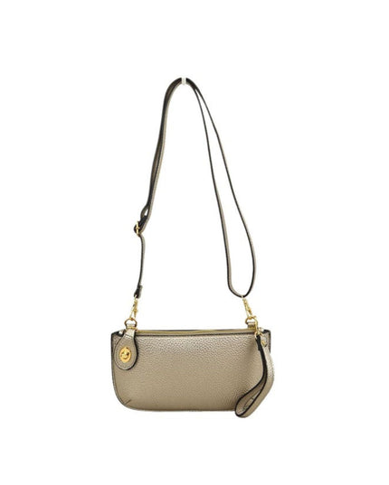 Twist Closure Small Wristlet Crossbody Bag