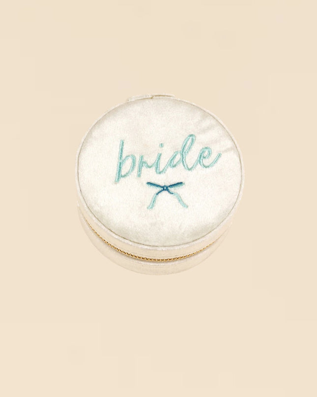 Bride Round Velvet Jewelry Case