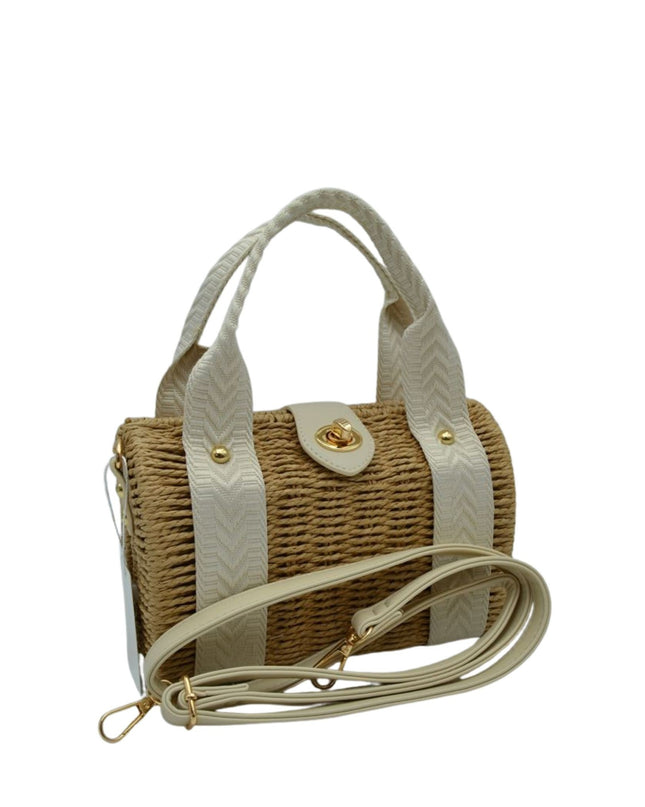 Structured Twist Lock Handbag