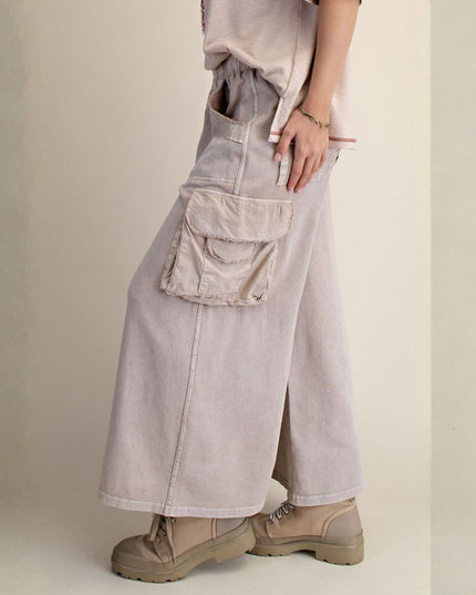 Cargo Pocket Mineral Washed Pants